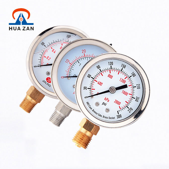 Liquid filled pressure gauge